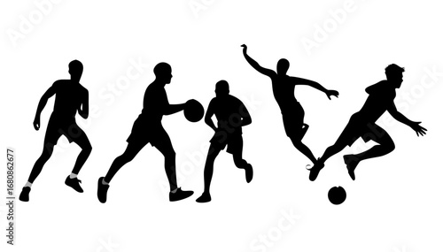 Athletes running race competition sport