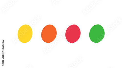 Brightly Colored Ovals yellow orange