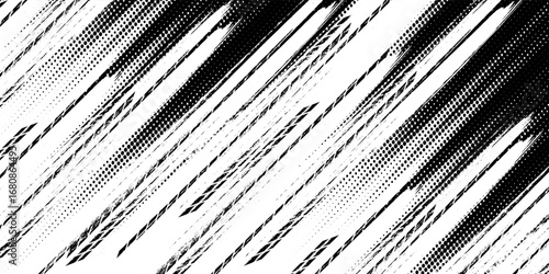 Grunge tire track, wheel braking marks. Truck, car or motorcycle tread pattern silhouette. Auto race, motorsport, speed racing design element. Vector illustration