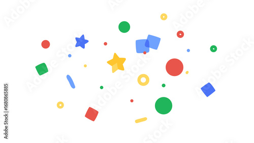 Colorful Geometric Shapes Scattered abstract background