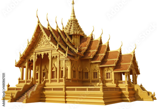 Wallpaper Mural Isolated Thailand Temple, Royal Pavilion Mahajedipirom Built to Honor Kings of Chakri Dynasty Torontodigital.ca