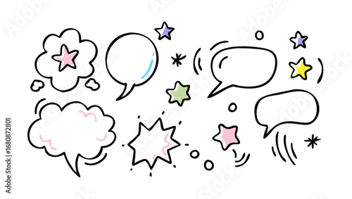 Playful Pastel Stars and Swirls pink yellow