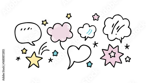 Playful pastel stars and cloud blue yellow