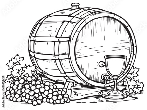 Wine Glass Minimalist Drawing