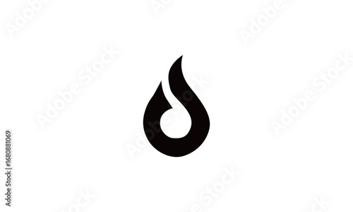 Minimalist Flame Fire Logo Design