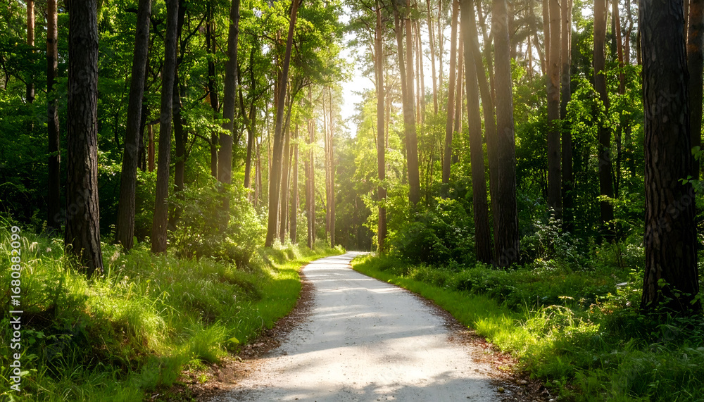 Obraz premium Sunlit forest path