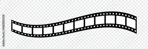 Film Strip Line Icon – Cinema, Movie Reel, Photography, and Media Frame Vector Illustration. Film strip line icon simple design.