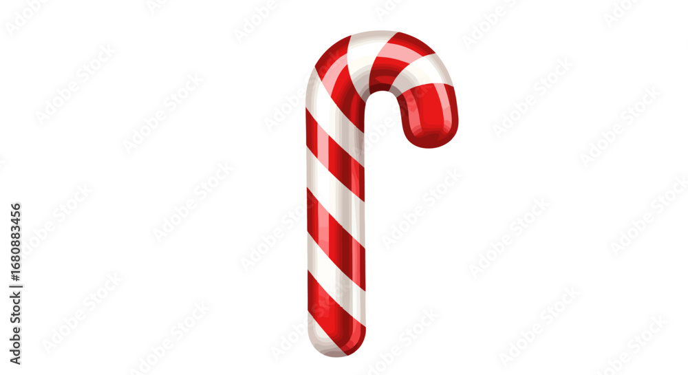 Obraz premium Classic Red and White Striped Candy Cane.
