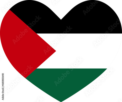 Free Download Palestine heart shaped icon flag illustrator national - GFXLoad