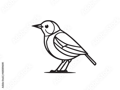 Lark line art illustration