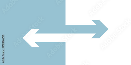 Dual Arrow Decision Concept – Green and White Arrows Representing Choice and Direction in Flat Vector Style.
