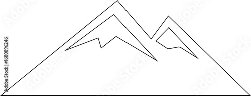 Mountains icon, Stunning collection of 24 diverse mountain silhouettes and landscape icons, perfect for illustrating adventure, travel, nature, with easily editable vector graphics