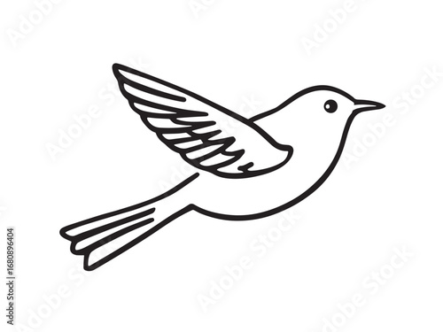 Lark line art illustration