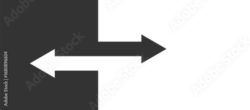 Dual Arrows Decision Concept – Arrows Representing Choice and Direction in Flat Vector Style.