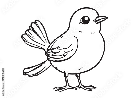 Lark line art illustration