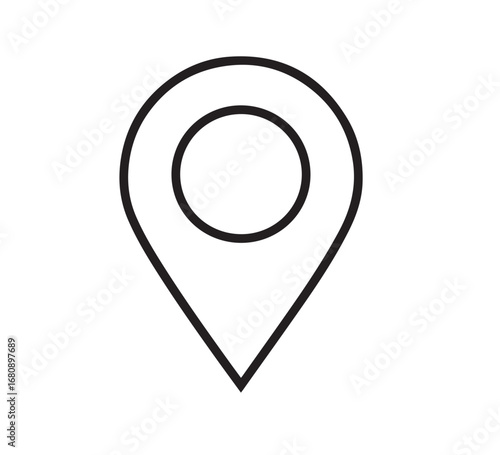 Free Download Location Pin Icon for Maps and GPS Navigation – Vector Map Marker, Destination Pointer, Geolocation Symbol, Travel and Wayfinding Design - GFXLoad