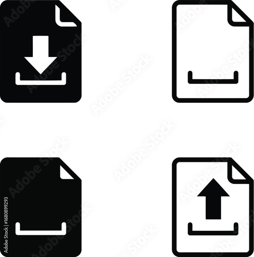 Download upload icons file transfer data management