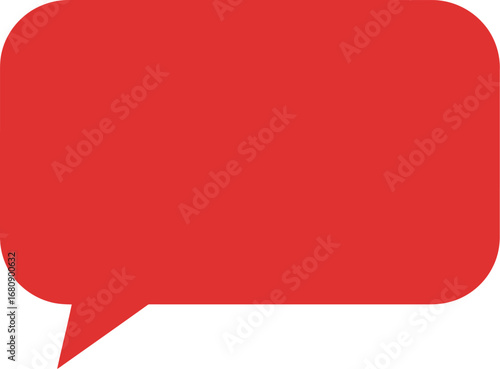 Free Download Red speech bubble blank message icon - GFXLoad