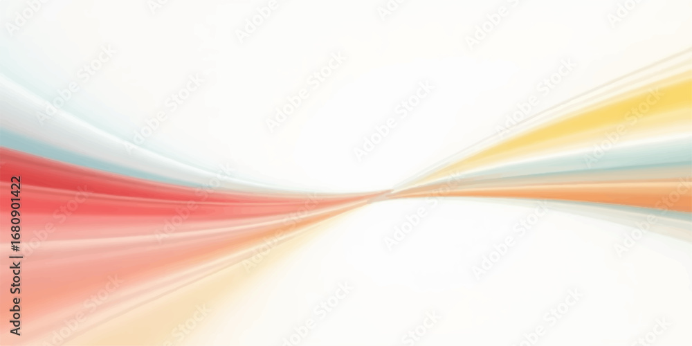 Fototapeta premium Abstract vector illustration with orange and colorful waves flowing in a dynamic pattern