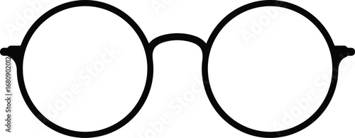 Round black eyeglasses clear lenses minimalist style