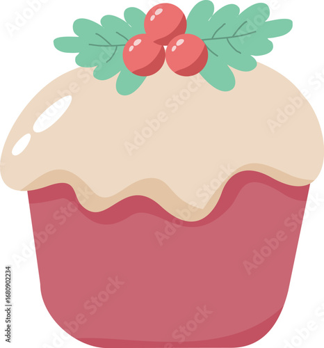 Cute chrismas cupcake 