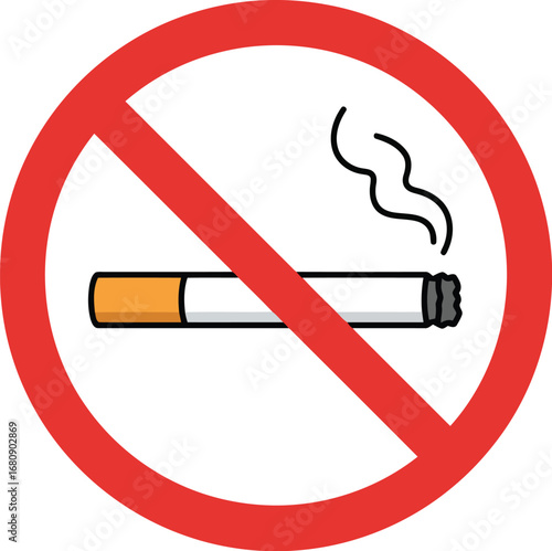 No smoking sign cigarette prohibition symbol