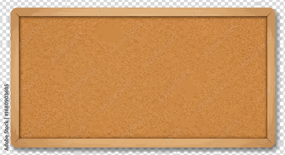 Fototapeta premium Blank cork bulletin board with wooden frame