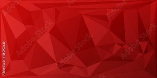 red abstract geometric triangular polygon style illustration graphic background