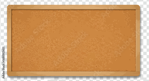 Blank cork bulletin board wood frame office school