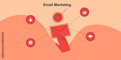 Targeted personalised brand message delivery with email communication strategy.