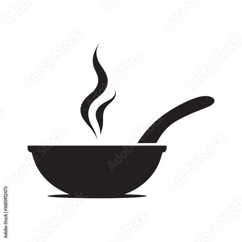 A steaming spatula design symbolizing fresh and hot cooking