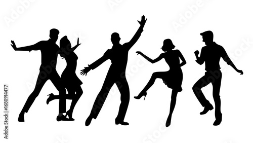 Black silhouette of a person holding a briefcase business