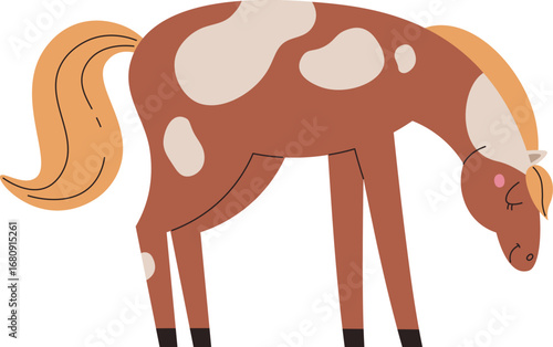Cartoon Horse with Spots
