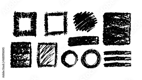 Chalk Texture Brush Strokes hand drawn graphic