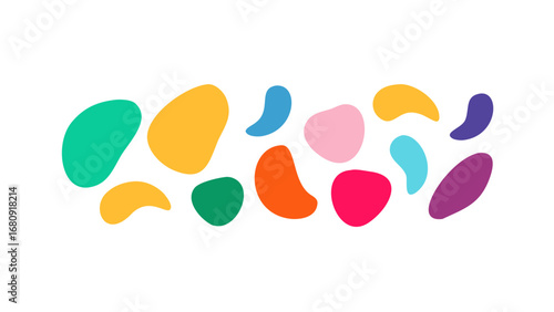 Colorful organic shapes collection abstract blobs