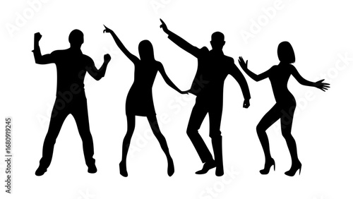 Diverse group of people dancing joyfully dancing people