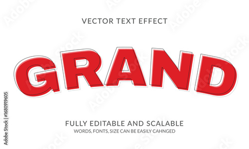 Minimal bold and strong fully editable text effect