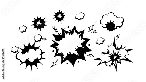 Exploding Starburst Bursting Outward explosion comic