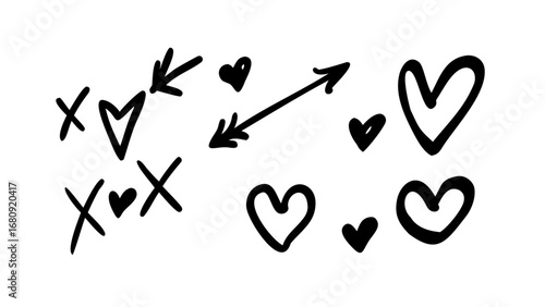 Hand drawn arrow cluster arrows graphic