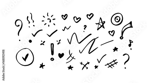 Hand drawn doodle of a person running comic black and white