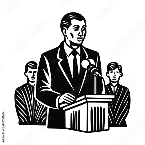 Public Speaking Icon Vector Design