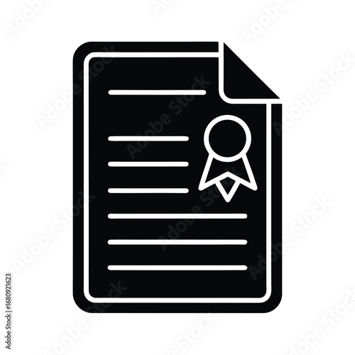 Recognition Paper Document Icon Vector Illustration