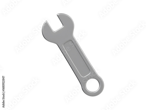 Wrench tool icon 3d rendering illustration