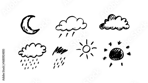 Minimal hand drawn wheat stalk grain agriculture