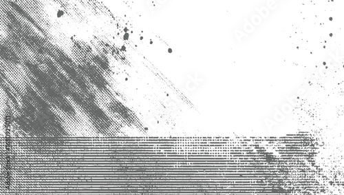 Distressed grey grunge texture with horizontal lines and dots white