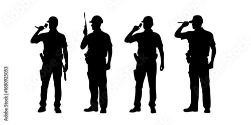 Minimalist Black Silhouette of a Cat feline animal