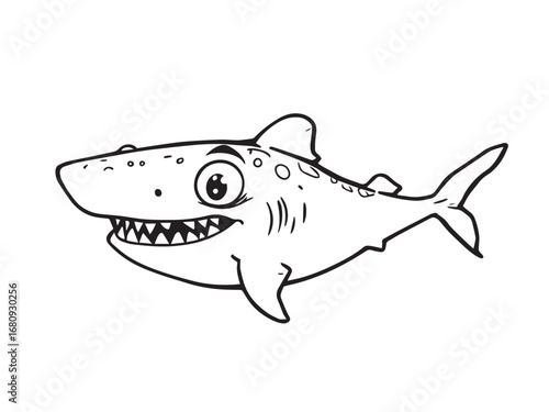Whale Shark Line Art Illustration