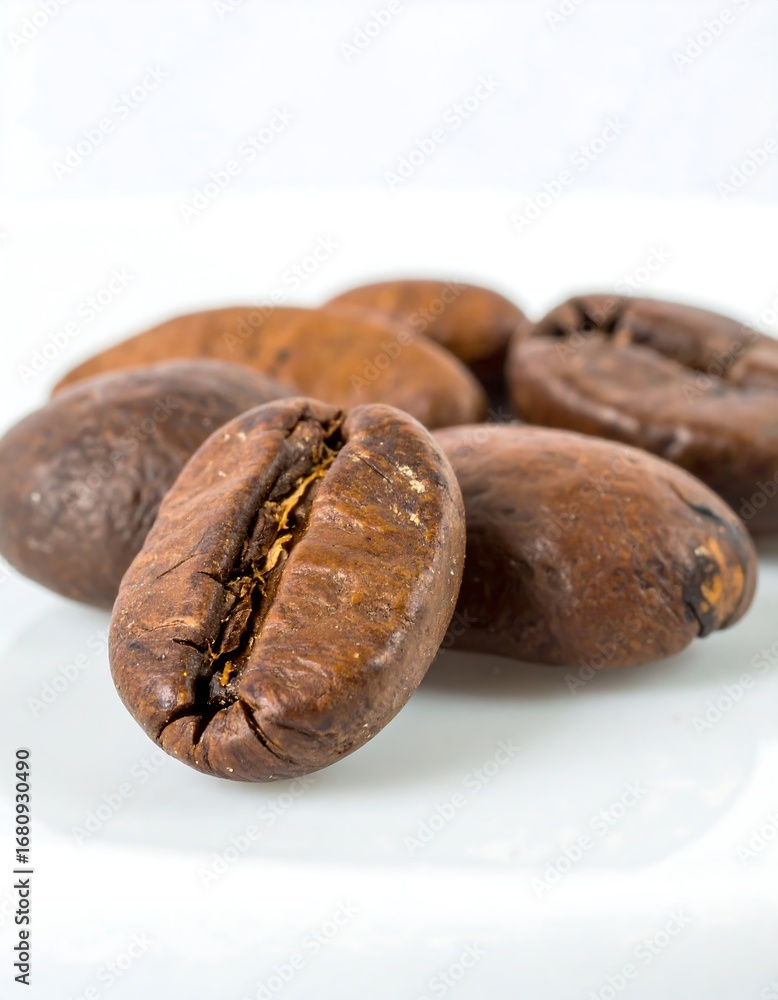 Obraz premium Roasted coffee beans close-up