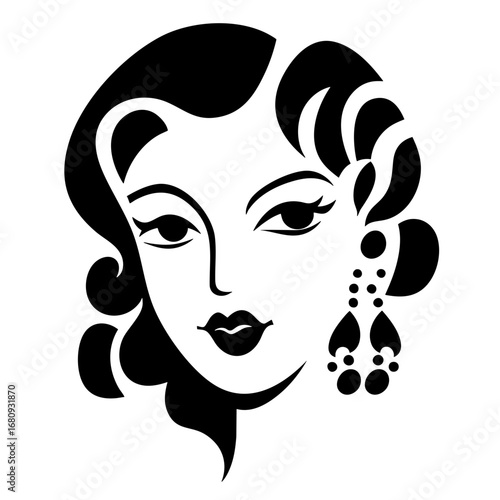 Indian Woman Portrait Abstract Illustration