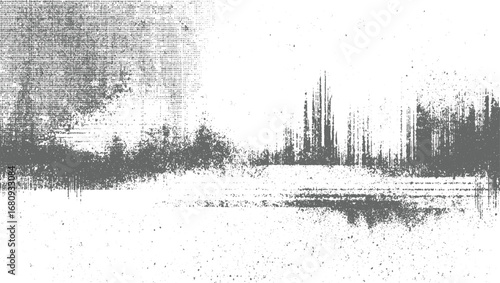 Distressed textured background with abstract shapes and scattered dots grunge